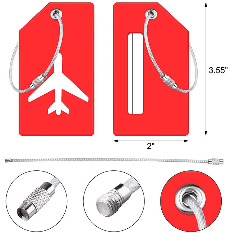 Acessórios de viagem de silicone tags de bagagem de mala de viagem nome de identificação addres titular tag de bagagem unissex rótulo de alta qualidade