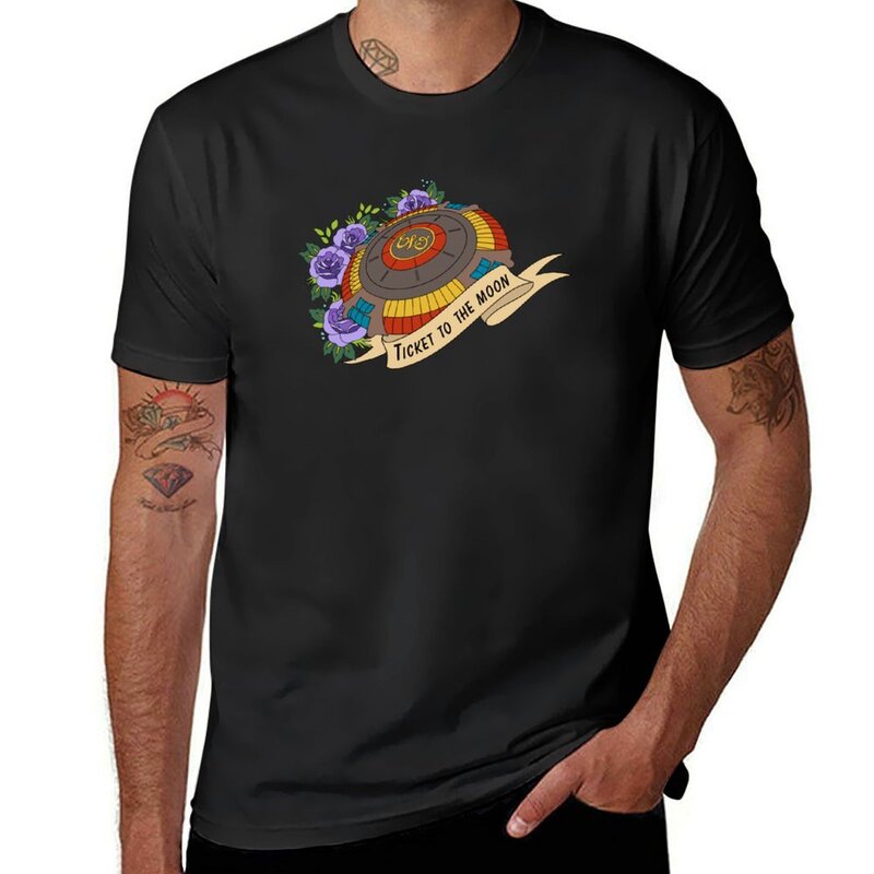 Koszulka ELO Spaceship0 letnie topy funnys ubrania dla mężczyzn