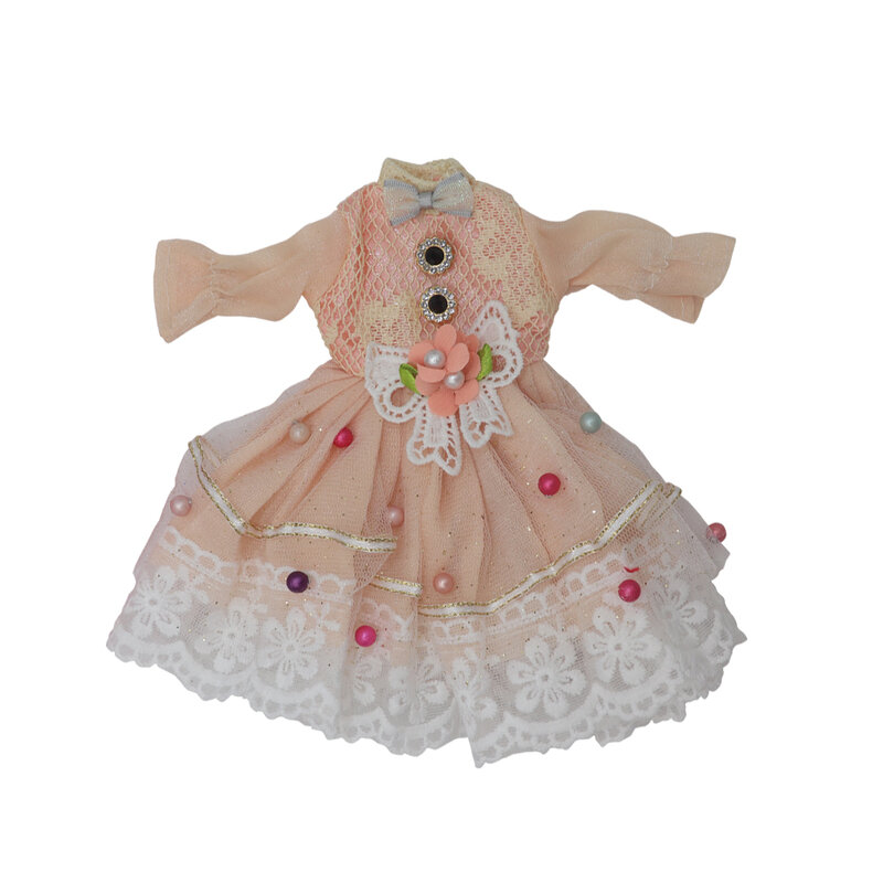 Wieczór sukienka z cekinami dla 12 cal lalki Vintage urocza lalka ubrania 30cm sukienki dla dziewczynek festiwal strój plisowana spódnica na lato