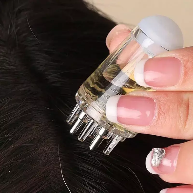 Kopfhaut applikator flüssiger Kamm tragbarer Mini-Massage kamm ätherische Öl flüssigkeiten führen Massage gerät gegen Haarausfall Kopfhaut Pflege werkzeuge