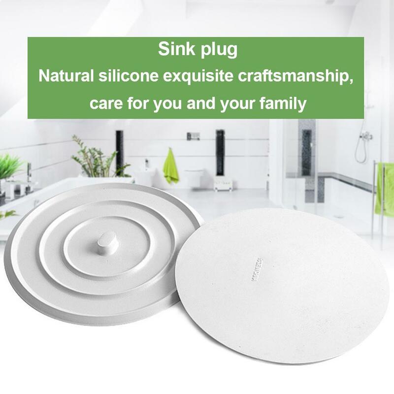Silicone vazamento-Proof dreno capa, grande banheira rolha, cabelo rolha, Tub Flat Plug, acessórios do banheiro, 11cm, 4,3"