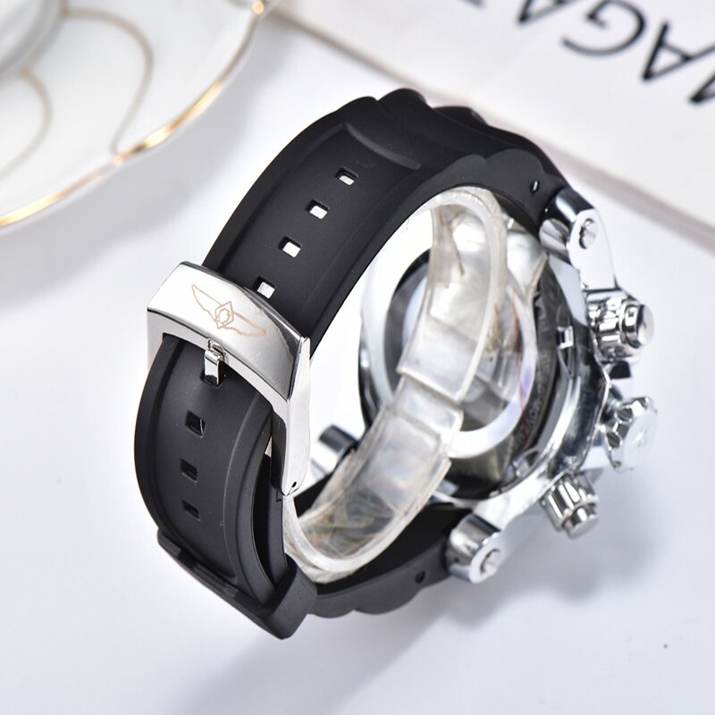 Relógio quartzo de luxo masculino, pulseira de aço inoxidável premium, impermeável, casual, alta qualidade