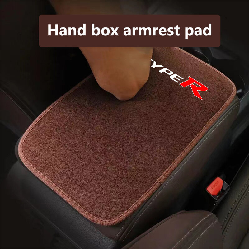 Car armrest box cushion plush material interior accessories for Honda Civic TYPER CRV HRV Accord Fit