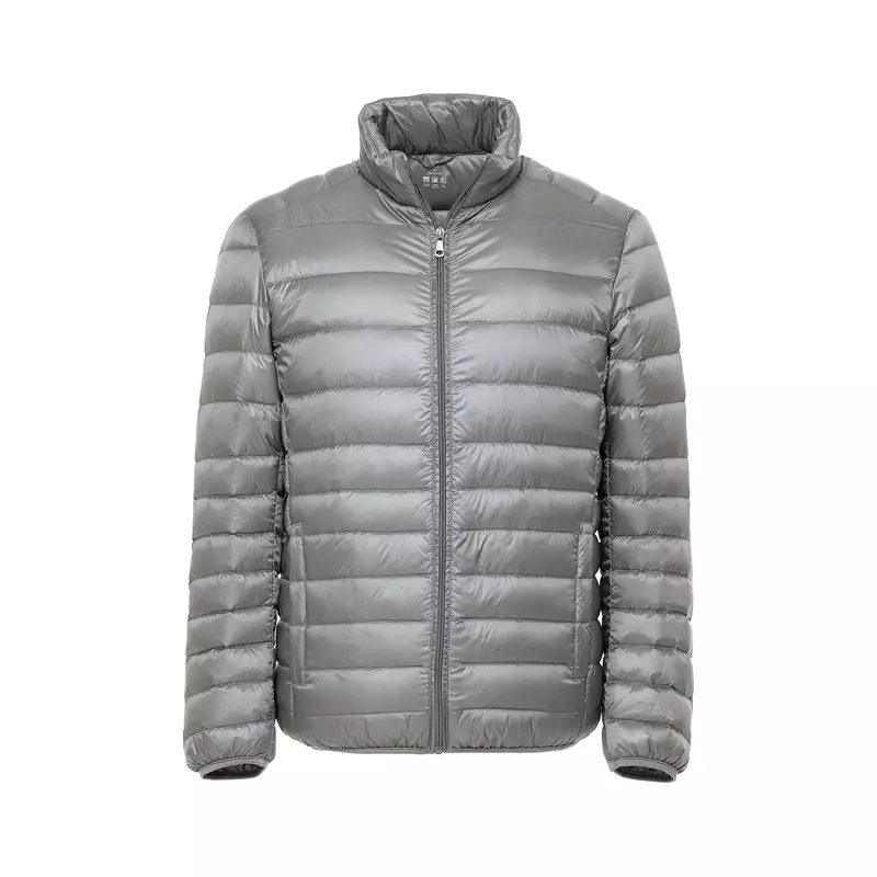 Abrigos de plumón con cuello levantado para hombre, chaqueta acolchada ligera y resistente al agua, novedad de otoño e invierno, 2024