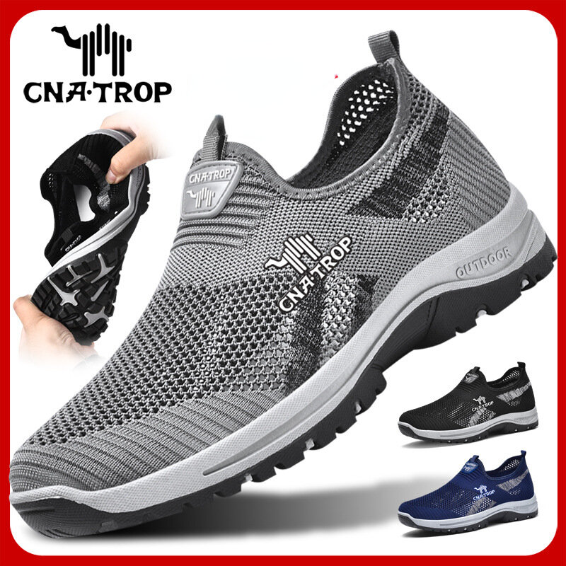 Breathable Mesh Sneakers, Classic Loafers, Outdoor Men's Lightweight and Comfortable Travel Shoes, Driving Shoes, Plus Size