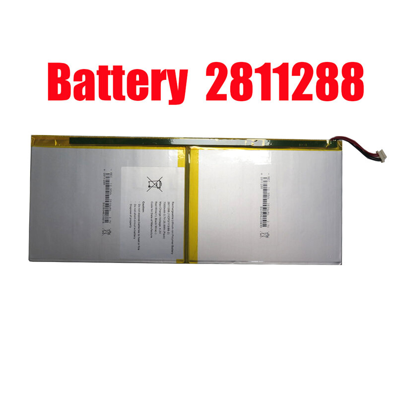 Bateria do portátil 2811288, 3.7V, 7000MAH, 25.9WH, 5PIN, 4 linhas, novo