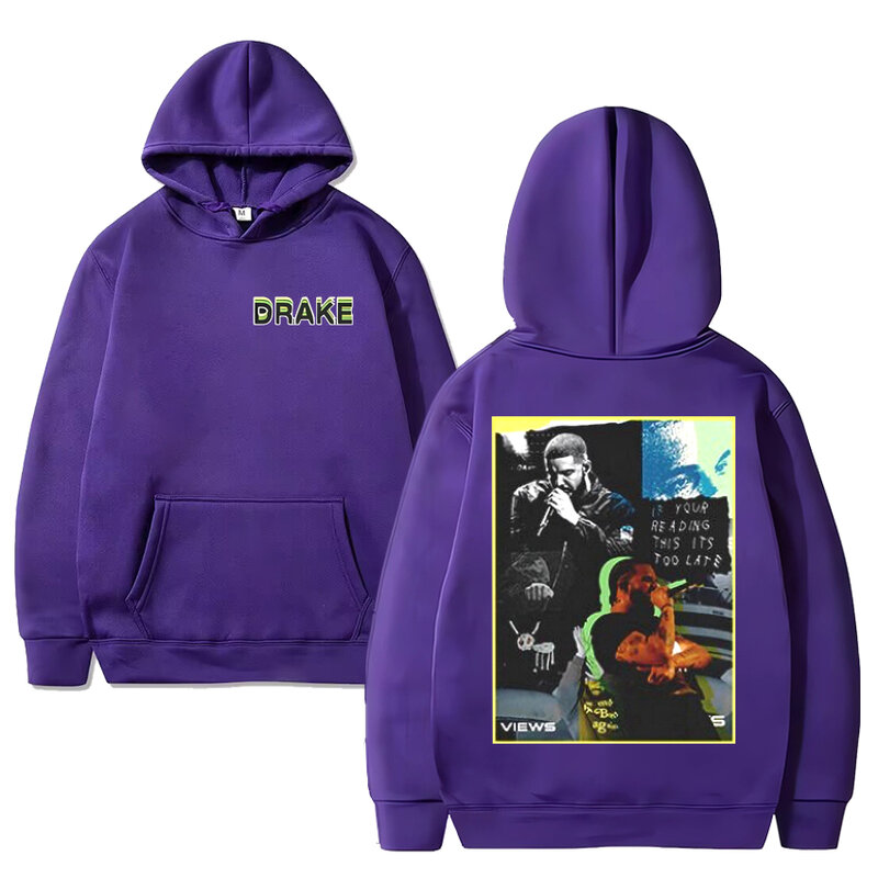 Rapper Drake inspiriert Album Cover 90er Jahre Hip Hop Hoodie Männer Frauen y2k Casual Fashion Langarm Pullover Unisex Fleece Sweatshirts