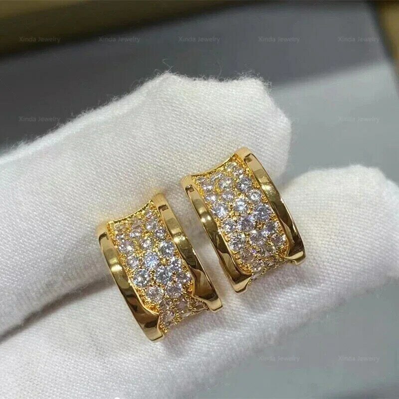 Boucles d'oreilles en argent regardé S925 pour femme, design de mode, petite taille, bijoux de marque de luxe, cadeaux de fête