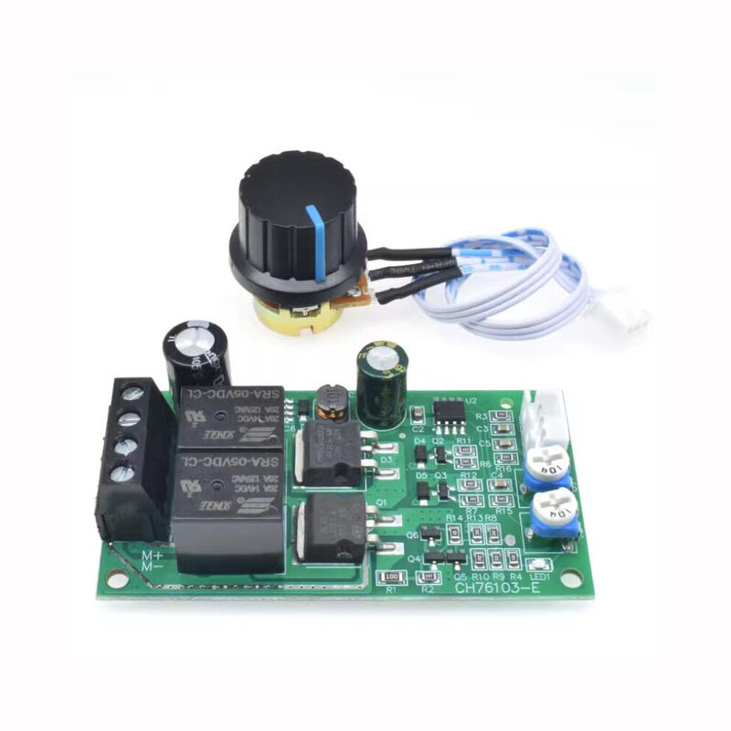Taidacent 6V 12V 24V 36V 5A 60S Adjust Auto Cycle Forward and Reverse Switch DC Brushed Motor Forward Reverse Controller Switch