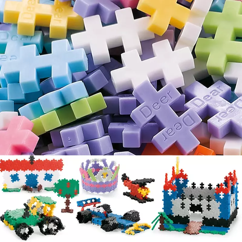 子供のためのDIYクリエイティブビルディングブロック、バルクプラスブロックセット、クラシックシティブリック、組み立て教育玩具、500個