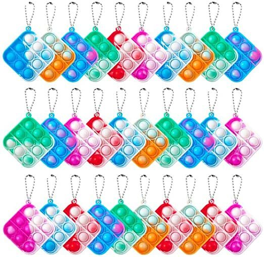 Pop Zappeln Spielzeug Party begünstigt Kinderspiel zeug Form Mini Pop Schlüssel bund Goodie Bag Stuffers Zappeln für Klassen zimmer Preise Kinder (1 Stück)
