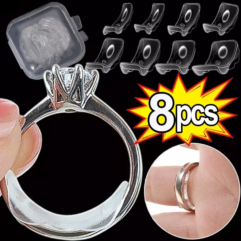 Transparent Ring Size Adjustment Resizer Women Finger Loose Ring Size Reduce Invisible Sticker Clear DIY Sewing Jewelry Tool Set