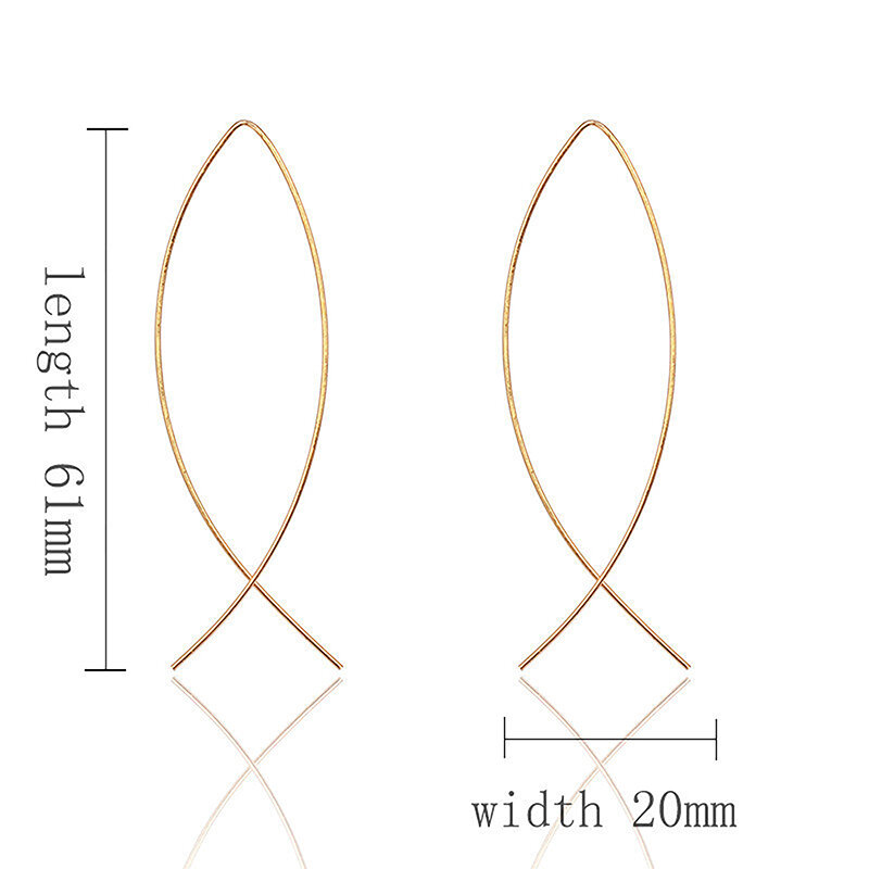 New Fishing Line Cross Earrings For Women New Light Luxury Fashion Temperament Girl Jewelry Holiday Gift