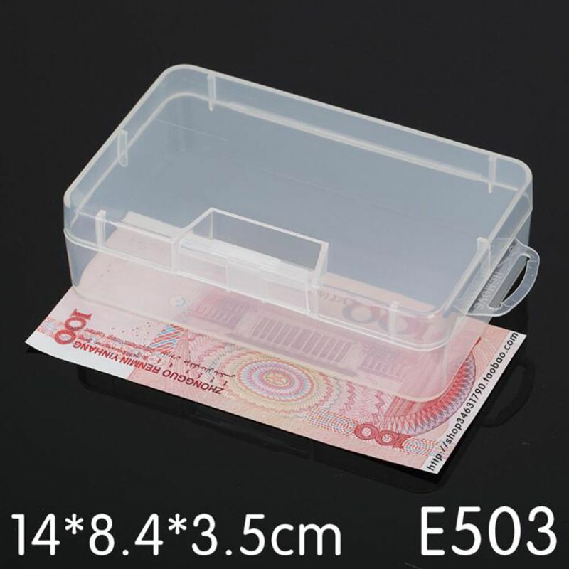 Caja Rectangular de plástico transparente para almacenamiento de piezas electrónicas, contenedor de colección, organizador de joyas, cuentas de tornillo