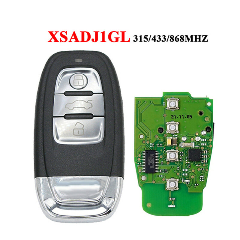 Xhorse-chave remota inteligente com PCB, XSADJ1GL, VVDI 754J, adaptador BCM2, Vvdi Key Tool Plus, VVDI2 Prog para Audi A6L Q5 A4L A8L