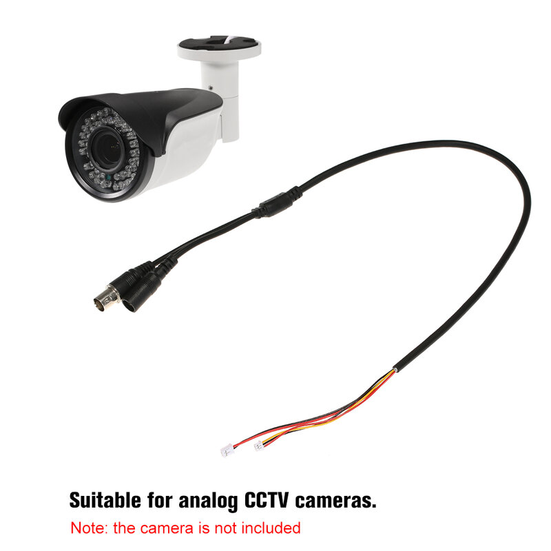 1個60センチメートル5ピンアナログbncビデオケーブル電源リード線fビデオ & dcジャックメスコードアナログcctvカメラのpcbボード