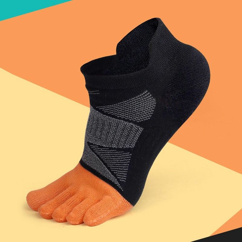 Calcetines de algodón puro con cinco dedos para hombre, medias deportivas transpirables, cómodas, antifricción, EU 39-46