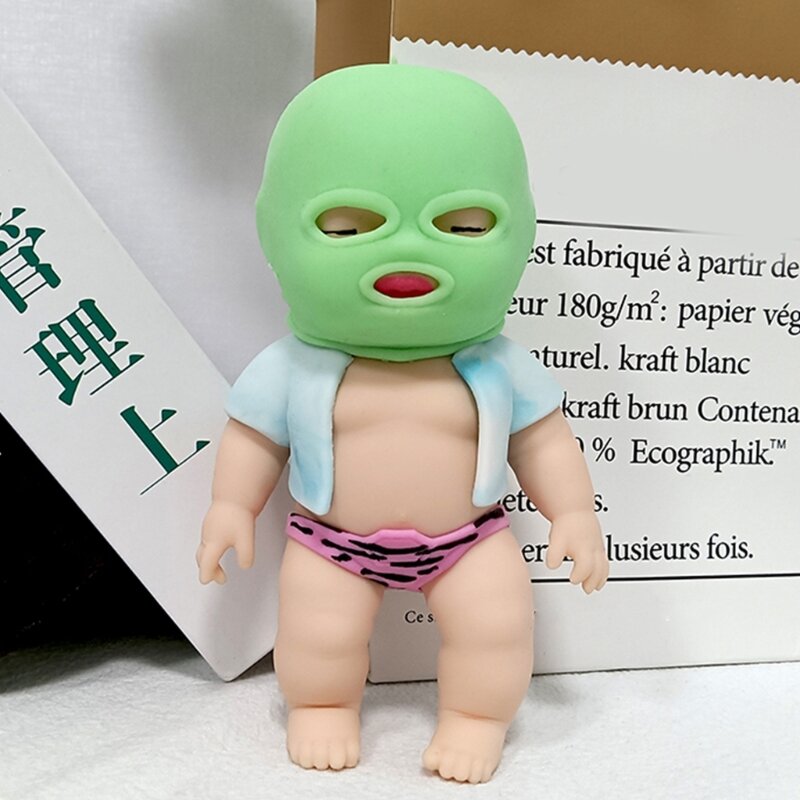 Сжимаемая игрушка TPR Прекрасная кукла в маске Игрушка для офиса Расслабляющая игрушка