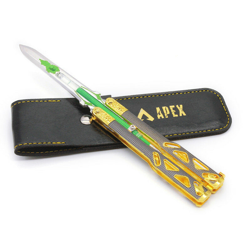 Apex quente lendas liga de herança octane mini borboleta faca trainer katana espada militar tático réplica brinquedo para crianças menino presente