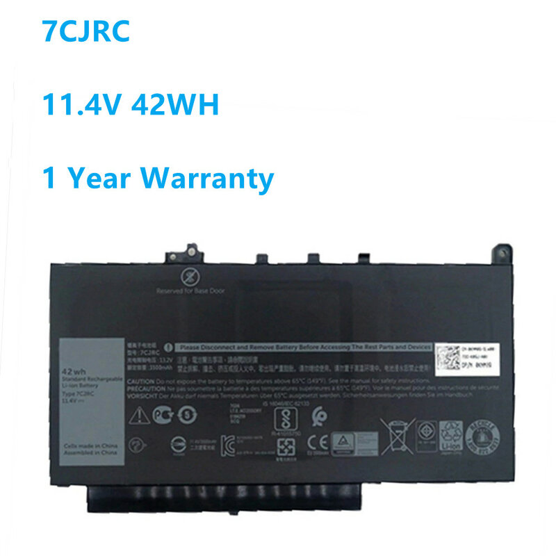 7cjrc batería para portátil DELL Latitude E7270 E7470 Series P26S001 P61G001 21X15 021X15 11,4 V 42WH