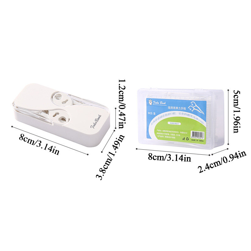 Boîte de rangement automatique en plastique portable, distributeur de fil dentaire pratique, idéal pour les voyages et le camping