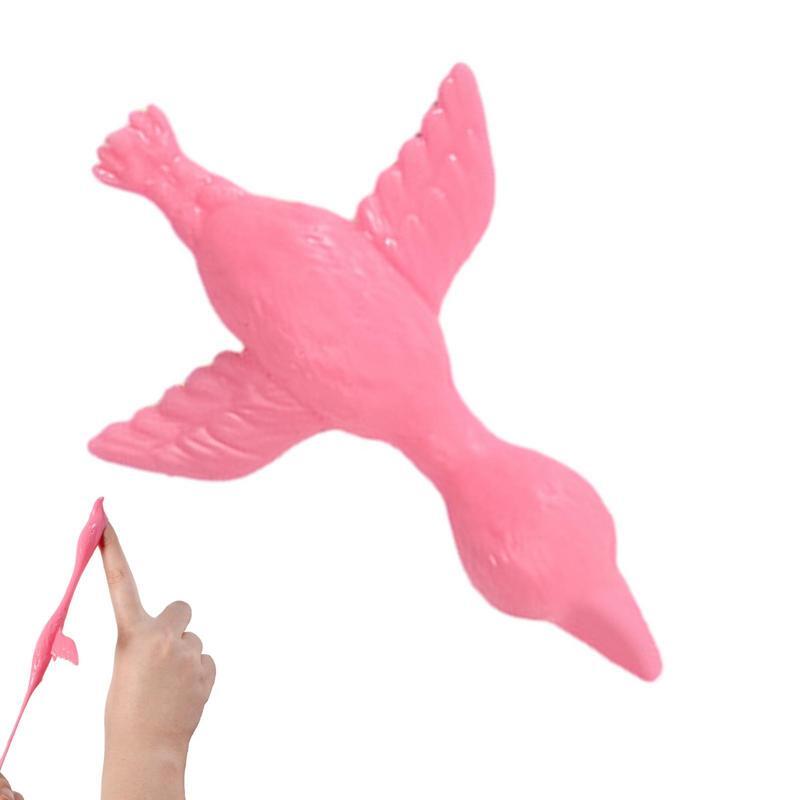 Funny Flamingo Finger Slingshot para crianças, catapulta, brinquedos de animais, TPR Slingshot, flamingo