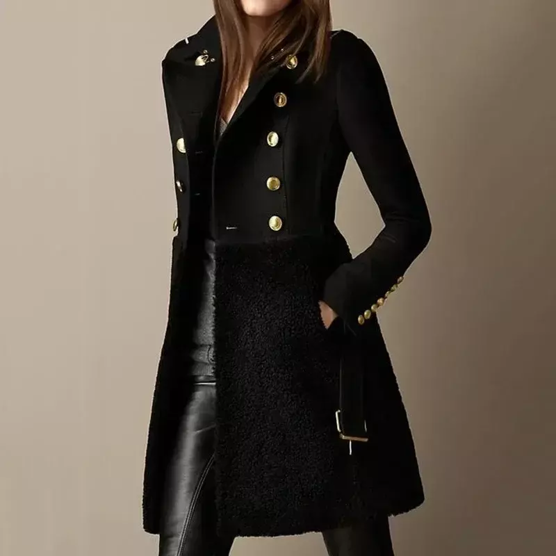 女性のゴシックスタイルのジャケット,特大のカジュアルな秋冬コート,M-4XL