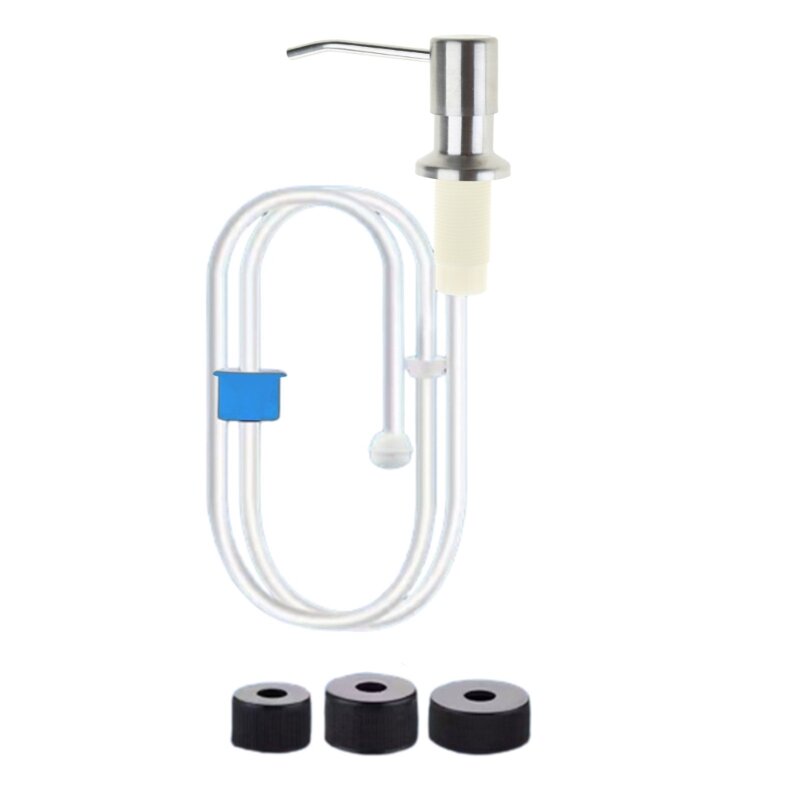 Practical Kitchen Sink Soap Dispenser Pump Bottle Dish Soap Dispenser with Flexible Silicone Long Hose for Easy Use G6KA