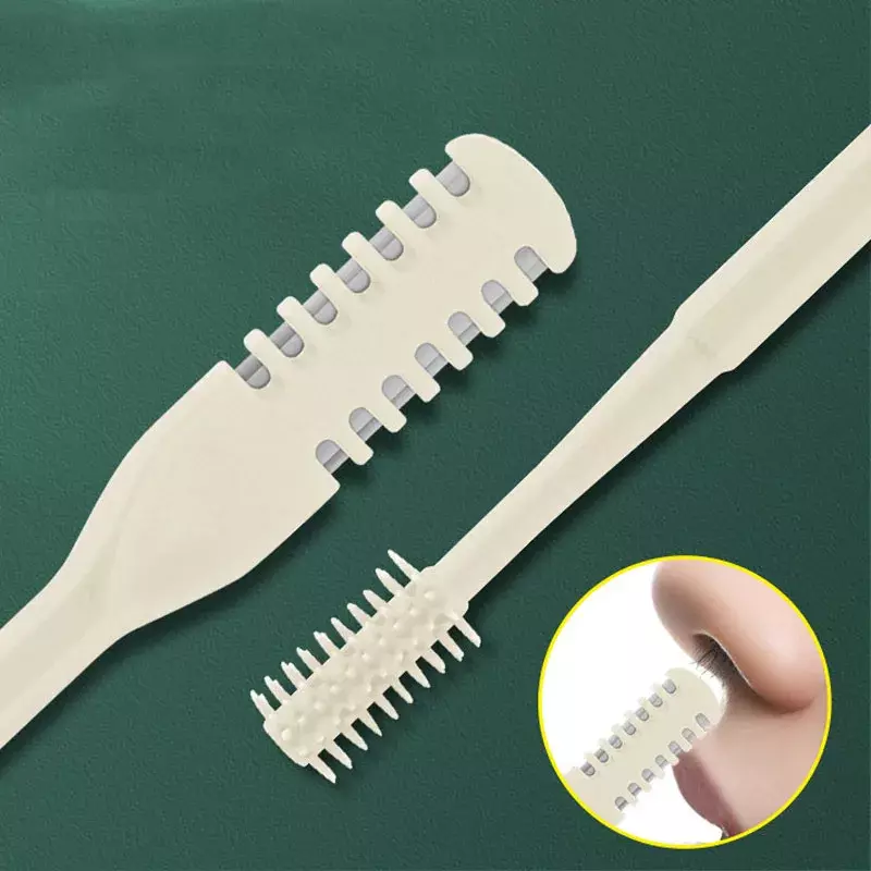 360 Degree Rotate Nostril Cleaning Scissors Double Sided Nose Hair Knife Manual Nostril Cleaning Nose Hair Trimmer