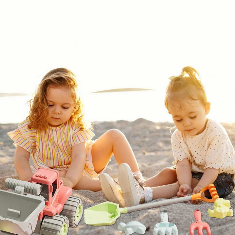 Beach Travel Toy Set para crianças, moldes de areia, brinquedos de areia para meninos e meninas, pás, jogo divertido ao ar livre, 20pcs