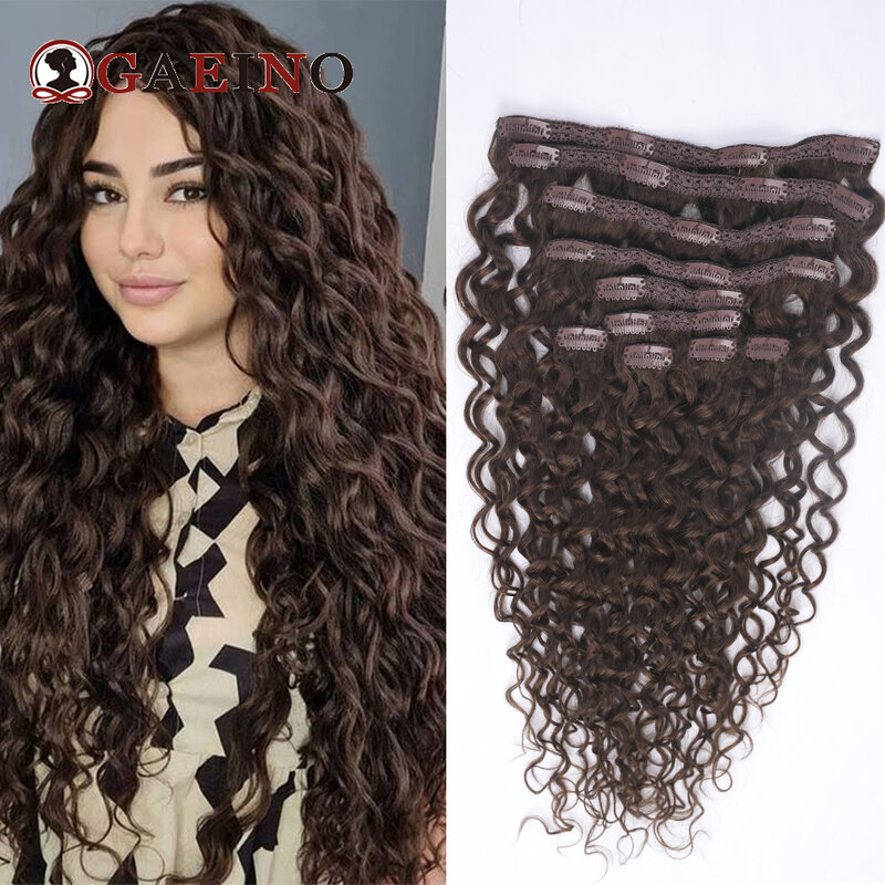 Water Wave Clip em extensões de cabelo humano, Remy Hair, cabeça cheia, grampos de cabelo naturais, 160g, 10pcs Set