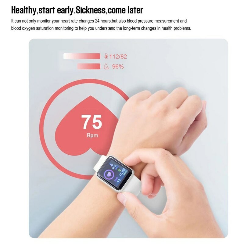Montre numérique intelligente pour enfants, montre-bracelet de fréquence cardiaque, appel de fitness, nombre de pas, Xiaomi, Apple, enfants, filles, hommes, femmes
