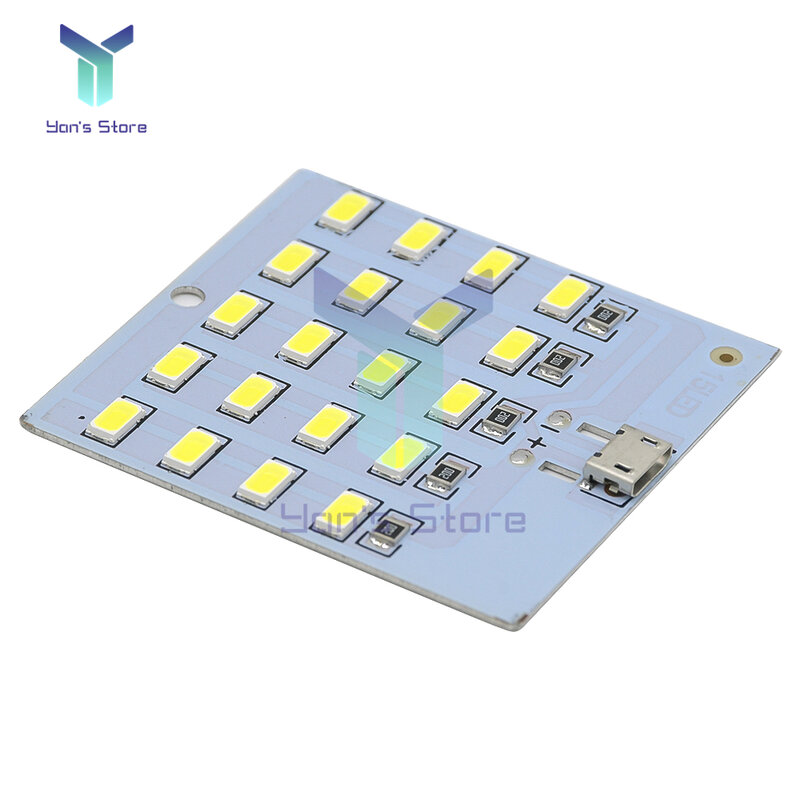 Mirco-USB 5730 Painel de iluminação LED, Luz móvel, Emergência, Luz noturna, Branco, 5730 SMD, 5V, 430ma ~ 470ma, DIY Desk Lamp