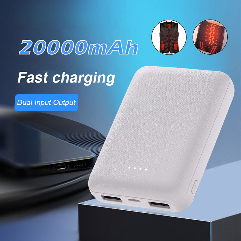 New 20000mAh Large Capacity 5V2A Mobile Power Supply USB Interface Power Bank For Mobile Phones Heated Glove Vest Fast Charging