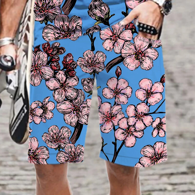 Harajuku New 3D Floral Printed Beach Shorts For Men Fashion Streetwear Swimming Trunks Kid Funny Board Shorts Summer Short Pants