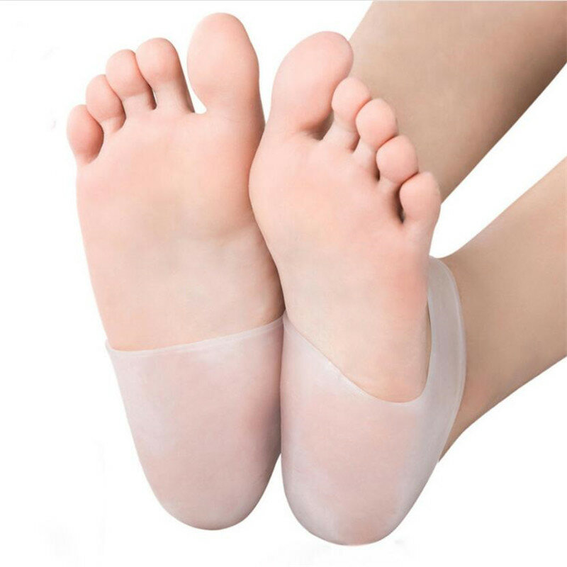 Силиконовые защитные стельки для пяток, 2 шт., Увлажняющие гелевые тонкие носки для пяток без отверстий, потрескавшийся накопитель