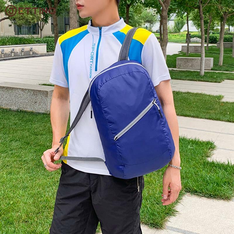 Mochila portátil leve dobrável ao ar livre, bolsa de caminhada, pacote ultraleve dobrável impermeável, mulheres e homens, mochila esportiva
