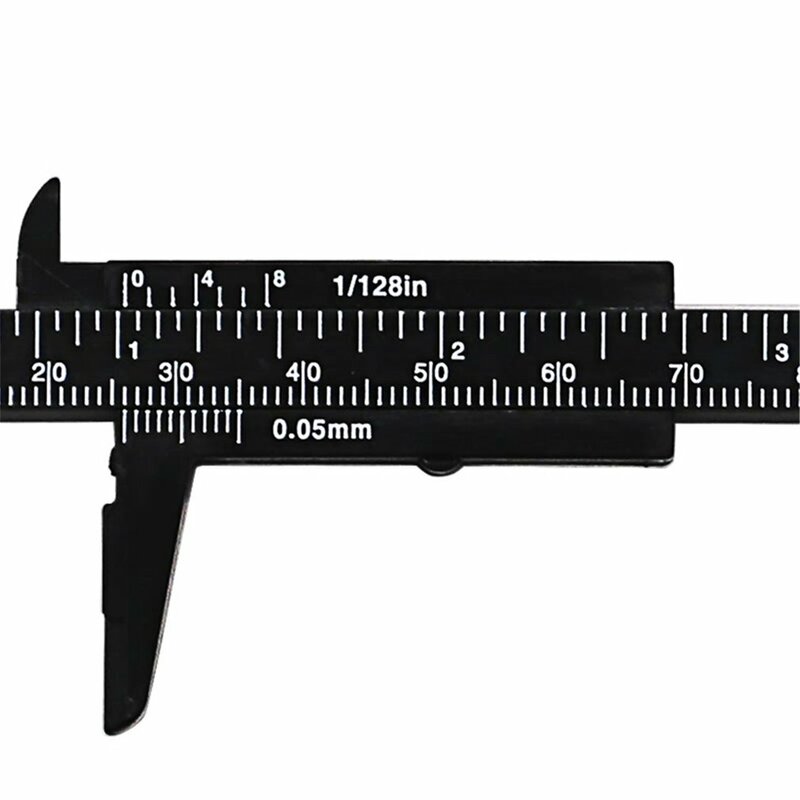 Escala dupla portátil 80mm de medição de sobrancelha de plástico vernier caliper régua ferramentas de medição de maquiagem permanente de plástico
