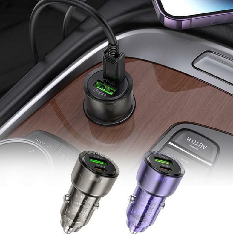 Автомобильное зарядное устройство-адаптер с портом USB Type-C | Необходимое для путешествий, универсальное автомобильное зарядное устройство USB, быстрая зарядка для трансформируемых аксессуаров
