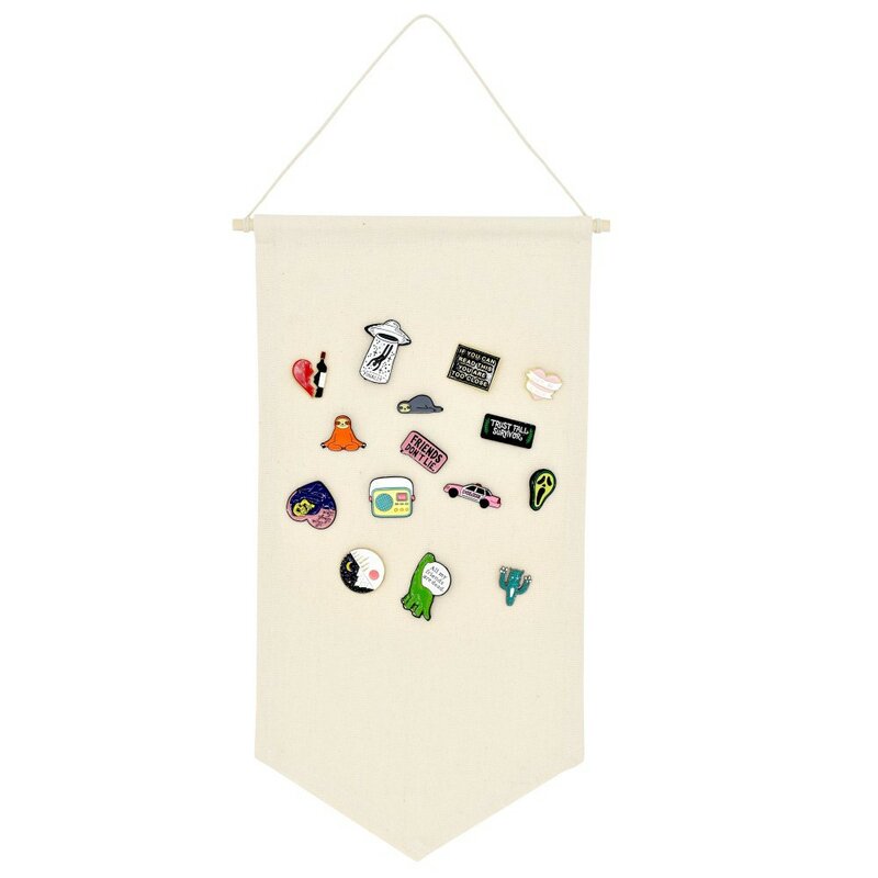 Broche colgante de tela de almacenamiento, insignia minimalista de Color sólido, colgante de exhibición de insignias, pequeño, mediano, nuevo