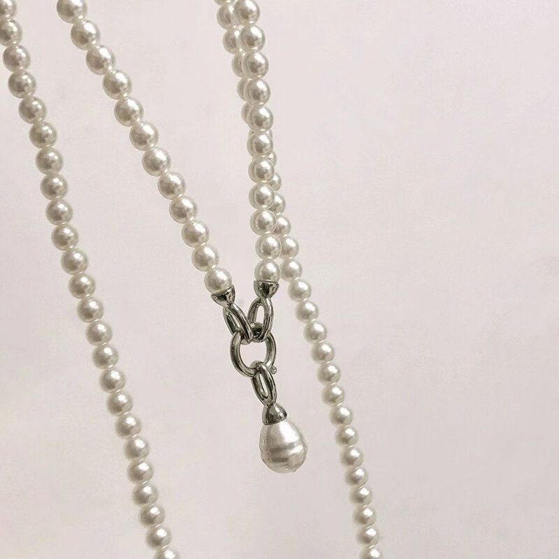 Personalità della moda perle catena lunga del corpo per le donne ragazze catene versatili zaino Crossbody gioielli accessori per abiti regali