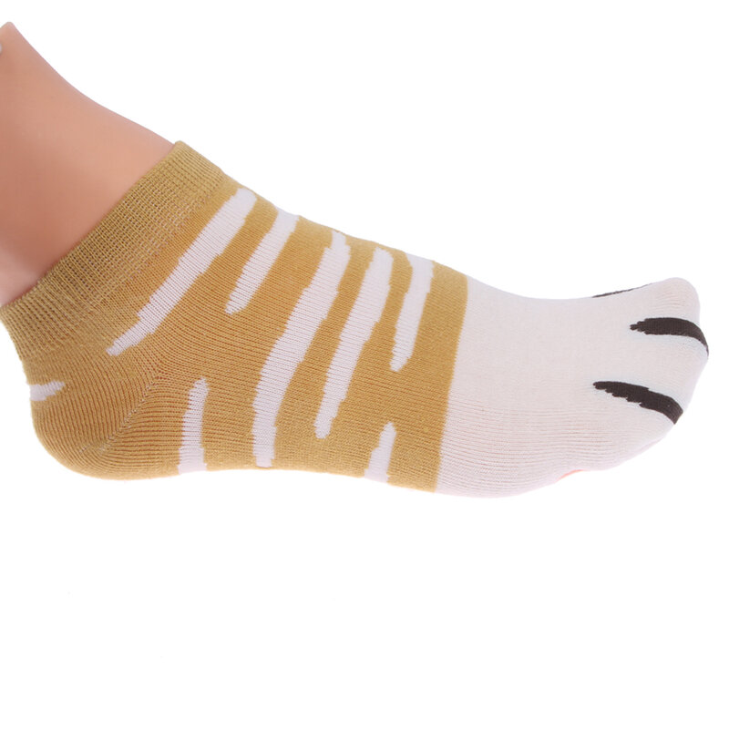 1คู่ผู้หญิงหญิงสาวฤดูร้อนฤดูหนาว Kawaii การ์ตูนน่ารักอุ้งเท้าแมว Kitty Claws ถุงเท้าข้อต่ำเด็กถุงเท้าข้อเท้า