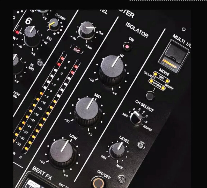 Dj Mixer DJM-V10 Professionele Dj Multi Player (Zwart) Met Stand Dj Mixer