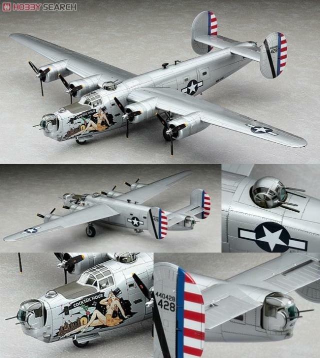 Hasegawa 01559 Static Assembled Model Toy 1/72 Scale For American B-24J "Liberator" Heavy Bomber Model Kit
