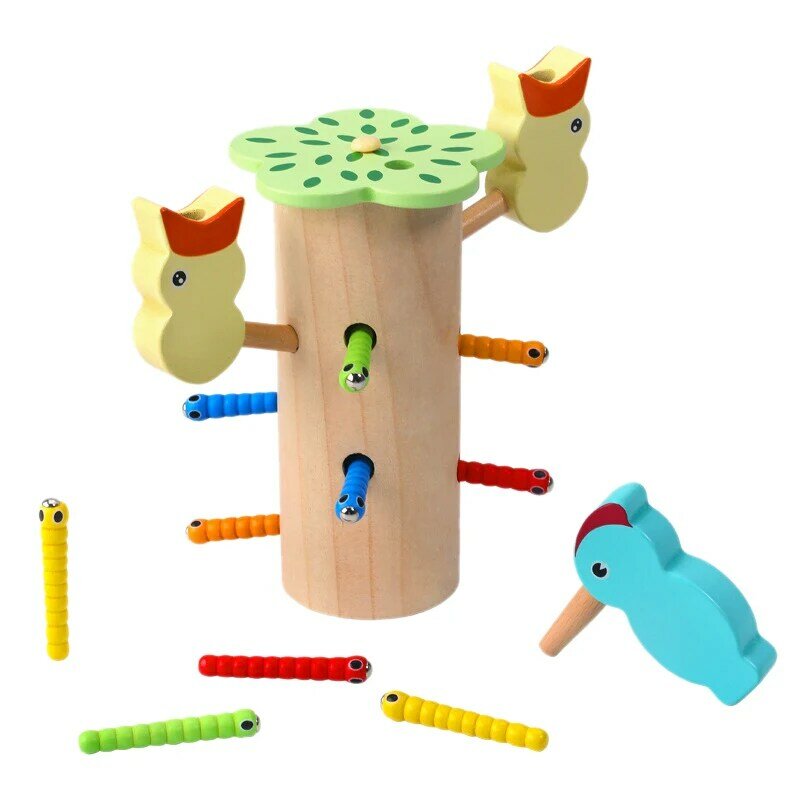 Magnetic Woodpecker Catch Game Fine Motor Training Educational Toys For Children Learning Toys For Kids