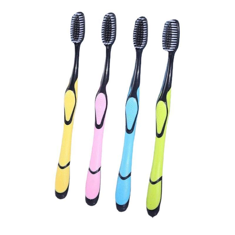 Soft Bristle Bamboo Charcoal Black Hair Ultra-Fine Beauty Health Toothbrush Dental Couple Suit Oral Cleaning