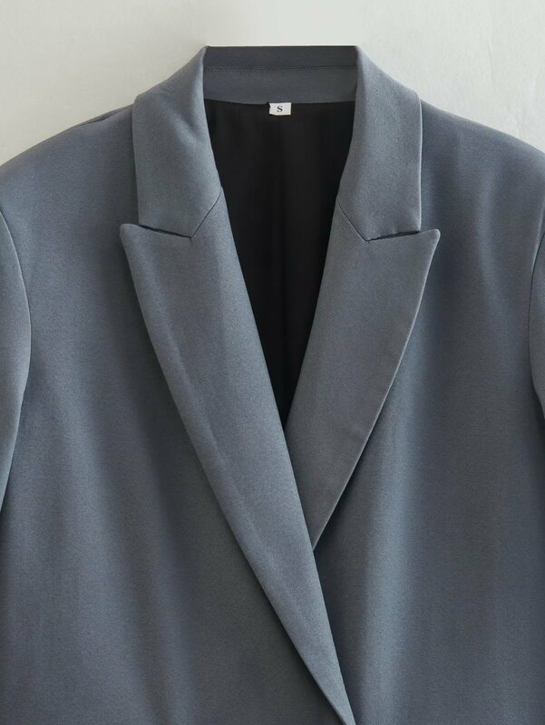 Women's 2024 New Fashion Temperament Joker Suit Jacket Retro Long Sleeve Pocket Decoration Women's Coat Chic Veste