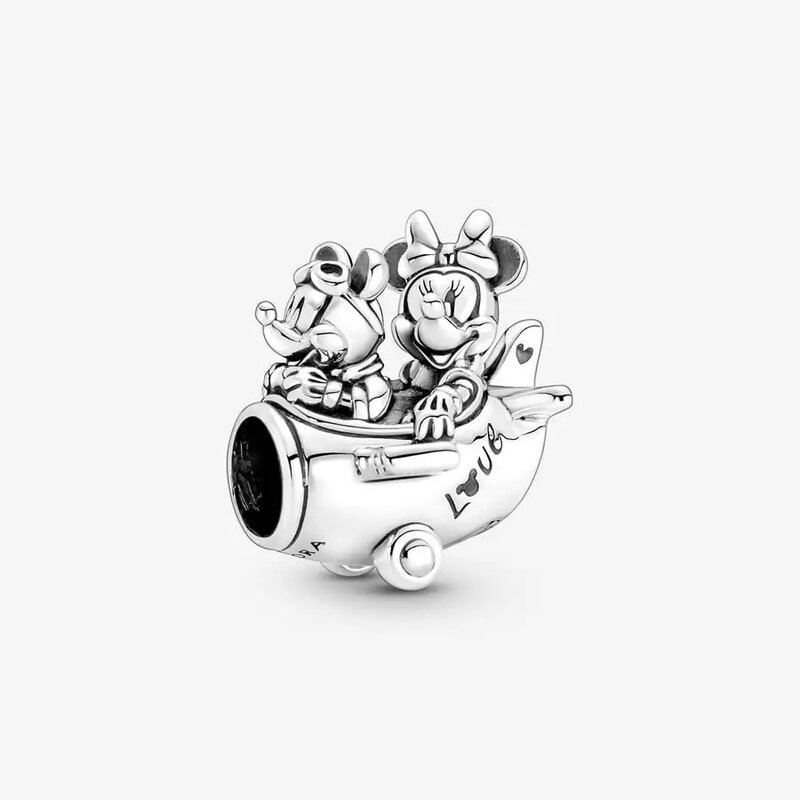 HEROCROSS-925 Sterling Silver Charm Bead, Disney Animais, Mickey Mouse, Winnie the Pooh, Ponto, Jóias Originais, se Fits Pulseira Pandora