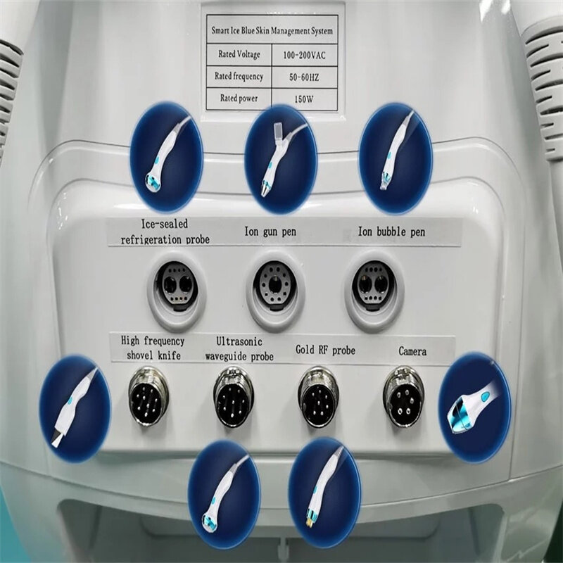 Máquina de belleza 7 en 1 para el cuidado de la piel, dispositivo de hidrodermoabrasión, oxígeno facial, con escáner para la piel, nuevo diseño, 2023
