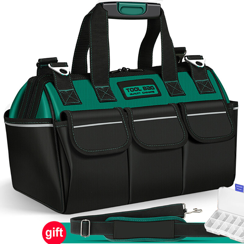 2022 New Electrician Bag Tool Organizers Portable Multi Pocket Waterproof Tool Kit Function Tool Bag 1680D Oxford Cloth Bag
